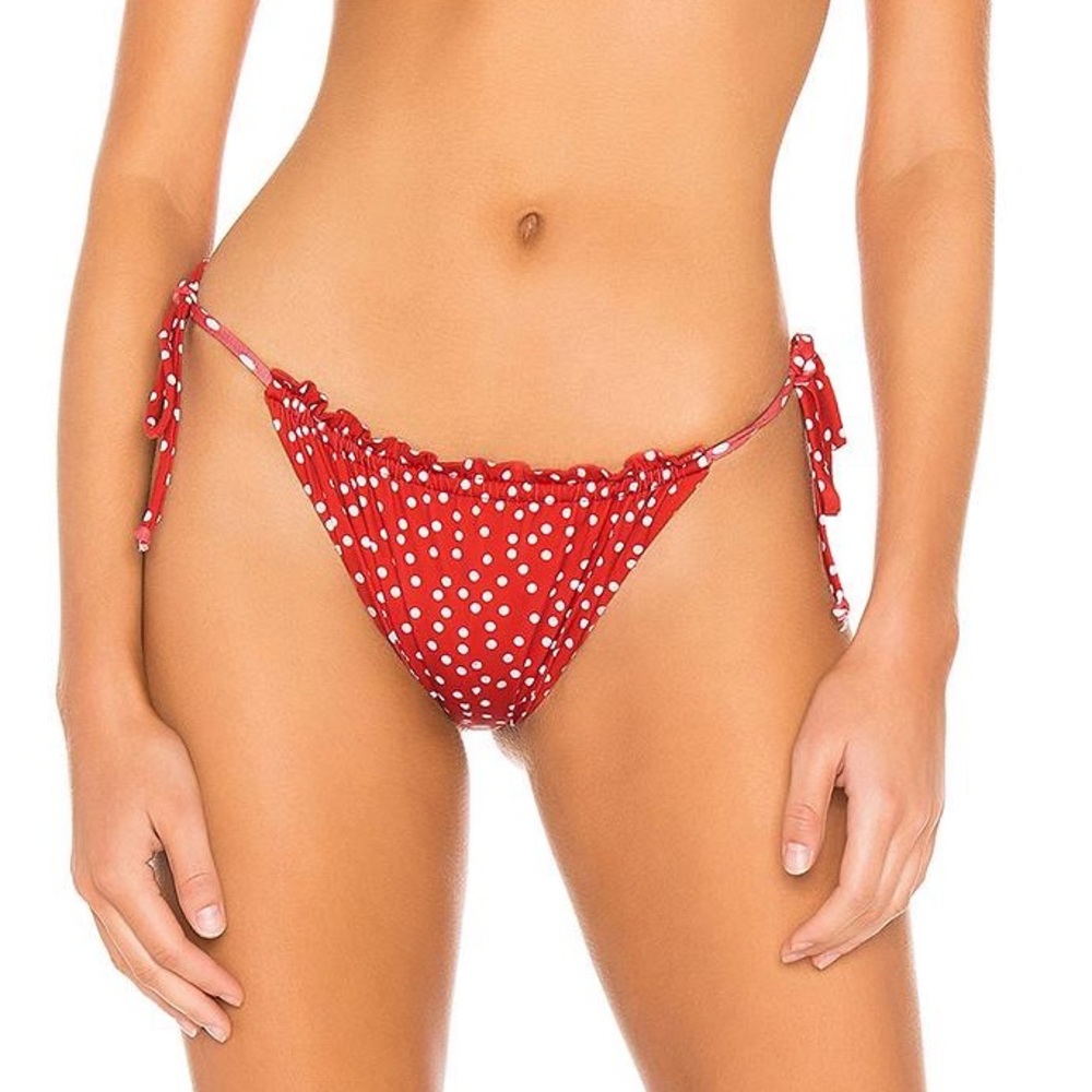 Beach Riot Red Polka Dot Cara Bottom